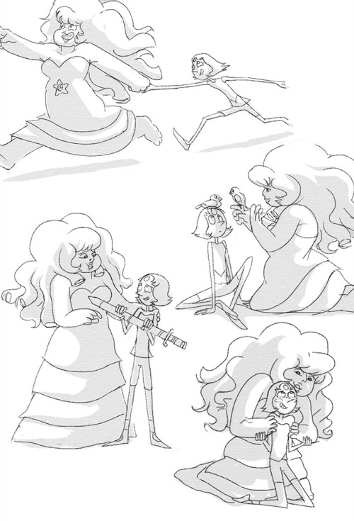 palezma:  Some mindless Pearl and Rose sketches porn pictures