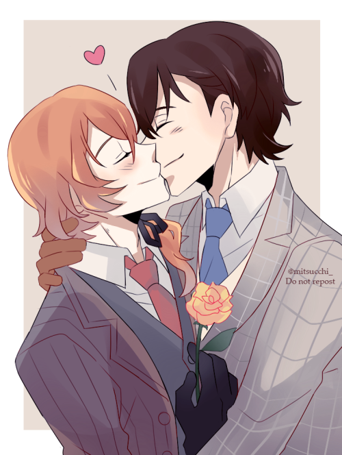 Twitter: mitsucchi_A/N: First time drawing Soukoku ship from Bungoun Stray Dogs! I’m in love with th