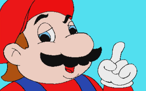 crowsicle: wayneradiotv:  cdi-screens: Hotel Mario mario holds this pose for like 5 seconds. this is