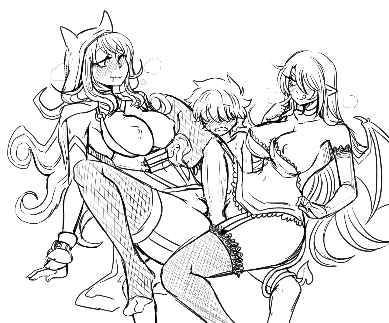 pride-kun:  And another sketch commission featuring LOTS of frotting 