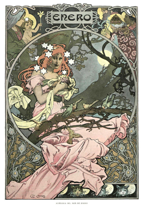 Enero /January by Gaspar Camps, 1901. Source