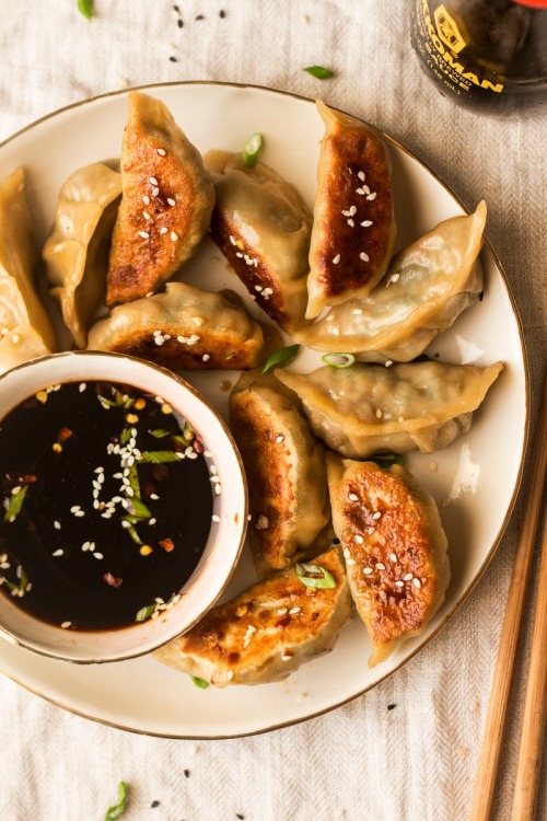 vegan-yums: Spicy butternut squash potstickersOyster mushrooms potstickers