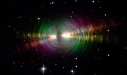 just&ndash;space:  Cosmic lighthouse known as the Egg Nebula, which lies around 3000 light-years from Earth. The image, taken with the NASA/ESA Hubble Space Telescope, has captured a brief but dramatic phase in the life of a Sun-like star. js