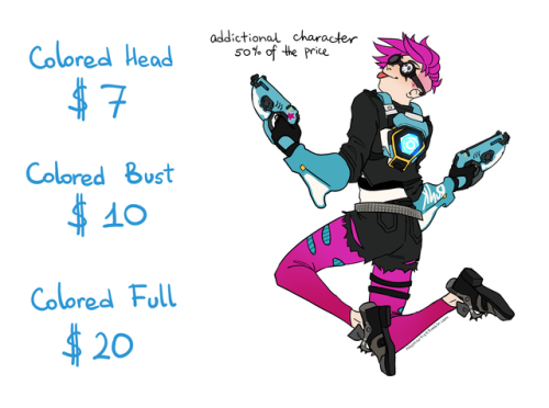noonartist: Commissions! Hello there! I finally decided to open commissions because I’m at the