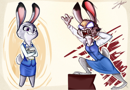 bluelightenterprises:lordsheogorath97:zoocross0vers:juantriforce042:Judy/Retsuko thingSo i said I wo