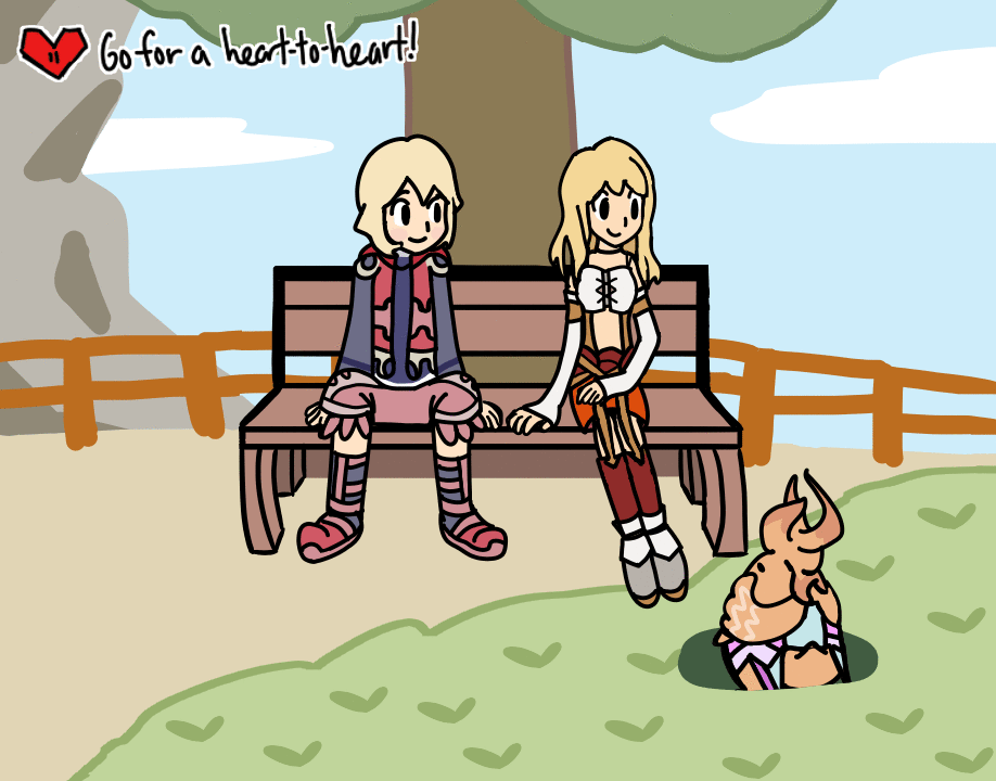 taptroupe:  It’s your first Heart-to-Heart with the girl of your dreams! Also,