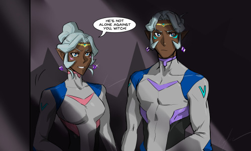 *cool music as Allura steps out from the shadows*Haggar had the bad luck to attack when she was also