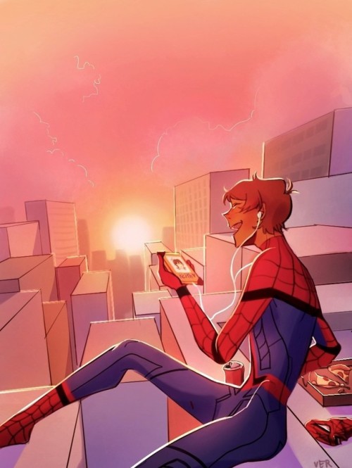 emoqueee: Julance Day 5: Spider-man!  After a day’s work. 