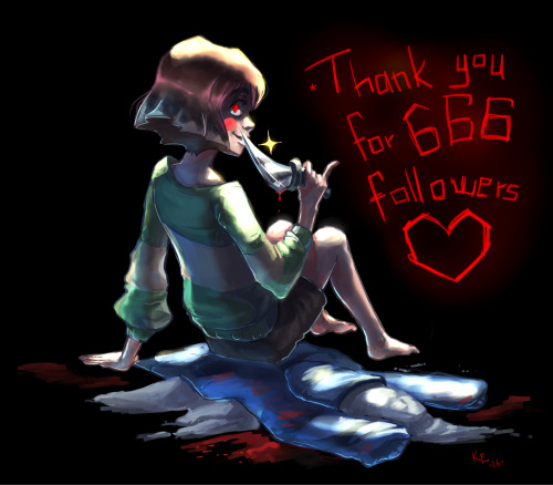 omg look what you’ve done guys&hellip;I recently hit 666 followers on Tumblr and drew this
