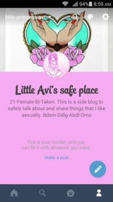 princess-omo:  This is my new blog if anyone wants to give it a follow. It will have my more explicit content and experiences. @little-princess-avi