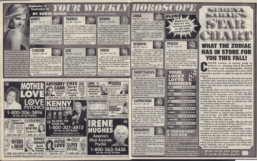 Your weekly horoscope from Weekly World News September 13, 2004