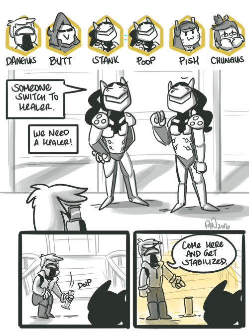 pickles4nickles: A couple months ago, back when you could still choose multiple characters for quickplay, @xsuperscraftyx told me about a match he played with two Genjis and no healer. And now it has been recorded for the ages. I call this, “A Tale
