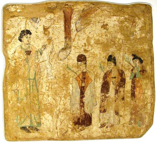 Nestorian (Asian Christian) art in early medieval China. Top: the Nestorian Stele, erected 781, whic