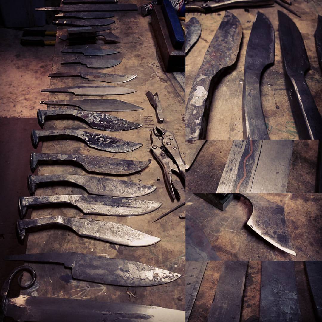 The current status is #busy #thepxsmith #railspikeknives #seax #dagger #boxcutter #viking #bladesmith #forgedinfire #forged #handmade (at The Pixel Smith)