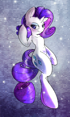 mlpfim-fanart:  Ms. Rarity by firebird145  &lt;3