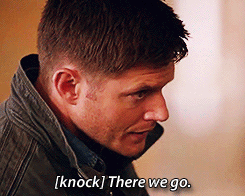 arthur-kivasfajo-nielsen:bakasara:deansgayangelman: rioliv:  Like,how could Crowley knock twice if he’s not alive?????  Winchester logic  WINCHESTER LOGIC  I expected him to knock twice just to be a little shit 