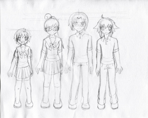 dalchan: A height chart for the characters I’ve come up with for a story. It’s far from 