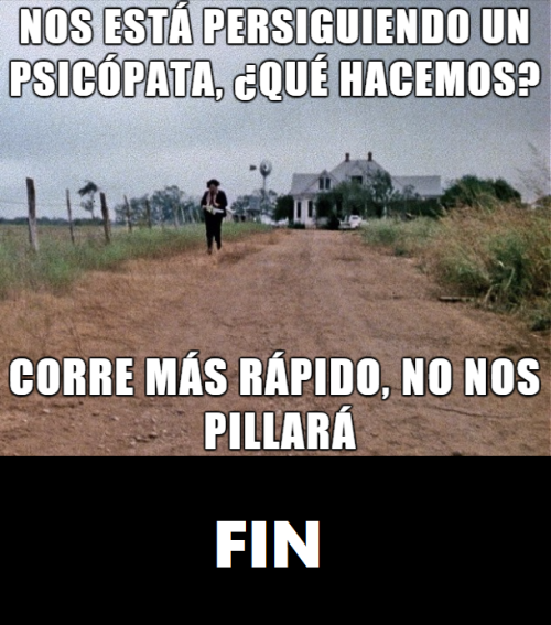 tresubresdobles: Si los protagonistas de las pelis de miedo no fueran subnormales.
