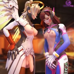 strapy: Even Mercy needs support sometimes… Mercy &amp; D.Va part 1 - Get teased! ;)   You would like to support me, have access to higher resolutions pictures and choose what’s next ? Check out my Patreon!    