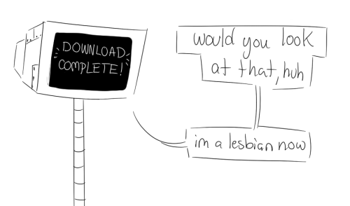 jadeyarts:  i just idly thought about the idea of a computer downloading sexualities so i made a com