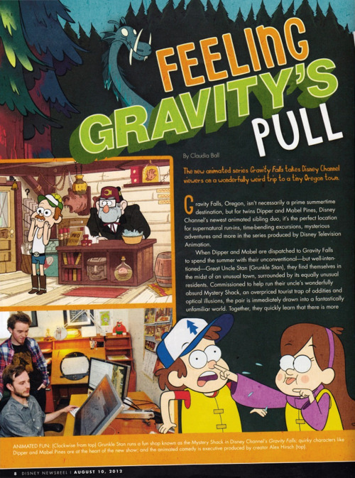 Here&rsquo;s an old article from Disney Newsreel magazine from when Gravity Falls had just premiered
