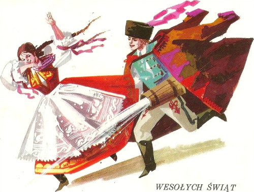 lamus-dworski:Old Polish postcards with scenes of the Śmigus-Dyngus day (also called Lany Poniedział