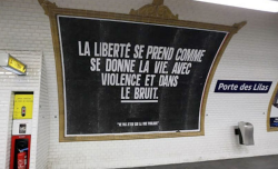 Artiste Sean covered advertisings in Paris subway.