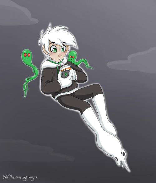 chelsiegeorgia:Had a sudden urge to draw my favourite Ghost boy.Danny Phantom was my absolute favour