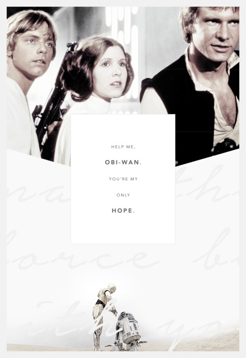 cassianed:posters - star wars episode iv: a new hope (click to enlarge)the force is strong with this