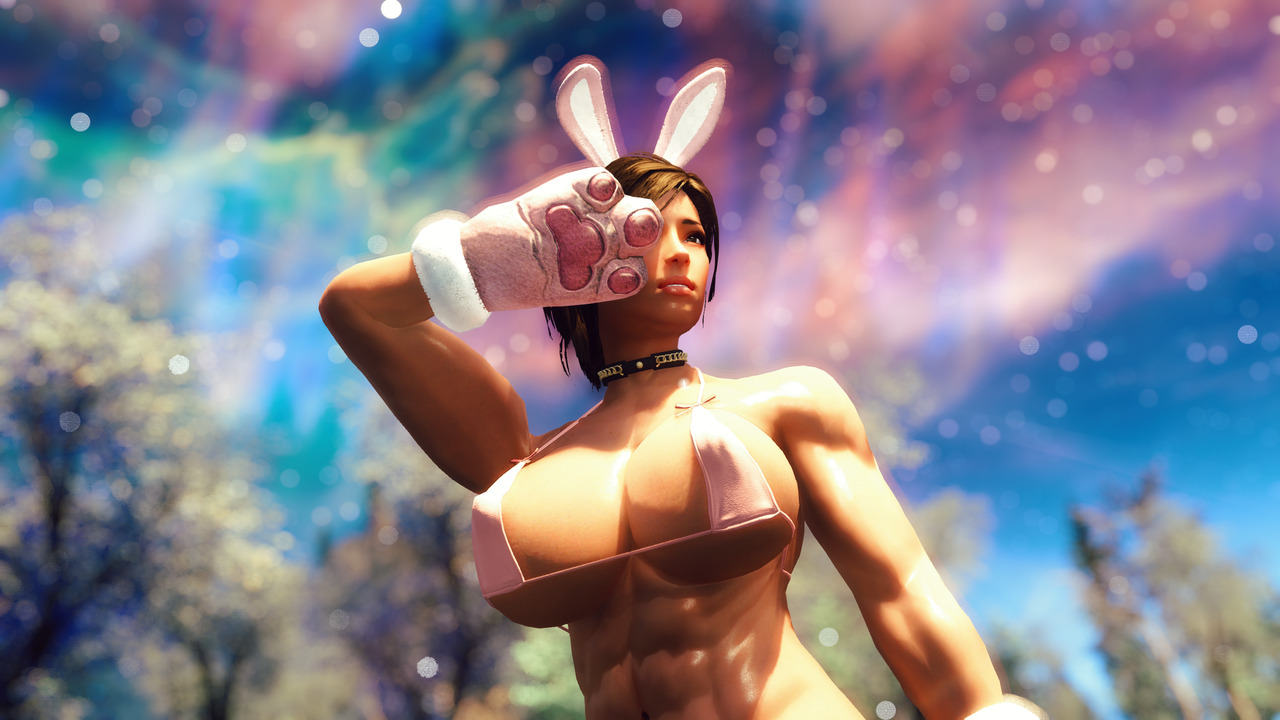 futanariprisoner: HAPPY EASTER! From your milk chocolate futanari amazon sweetheart,