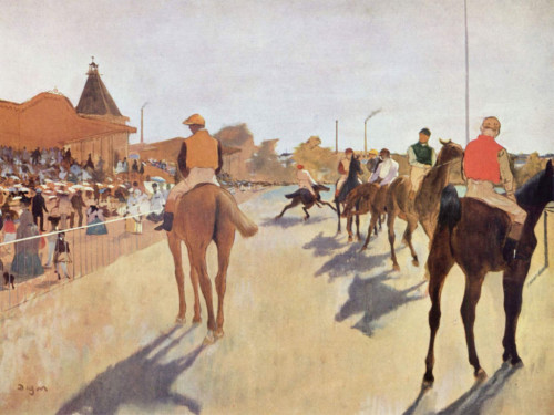 Hilaire German Edgar Degas (Parigi, 1834 –1917)Cavalli da corsa davanti alle tribune 1866-1868