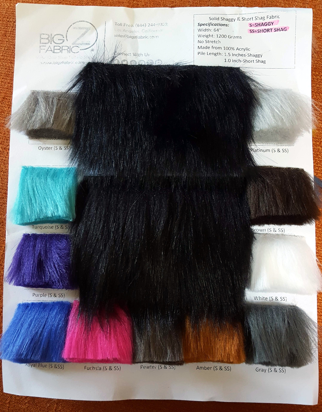 Matrices, Buying Faux Fur Swatches