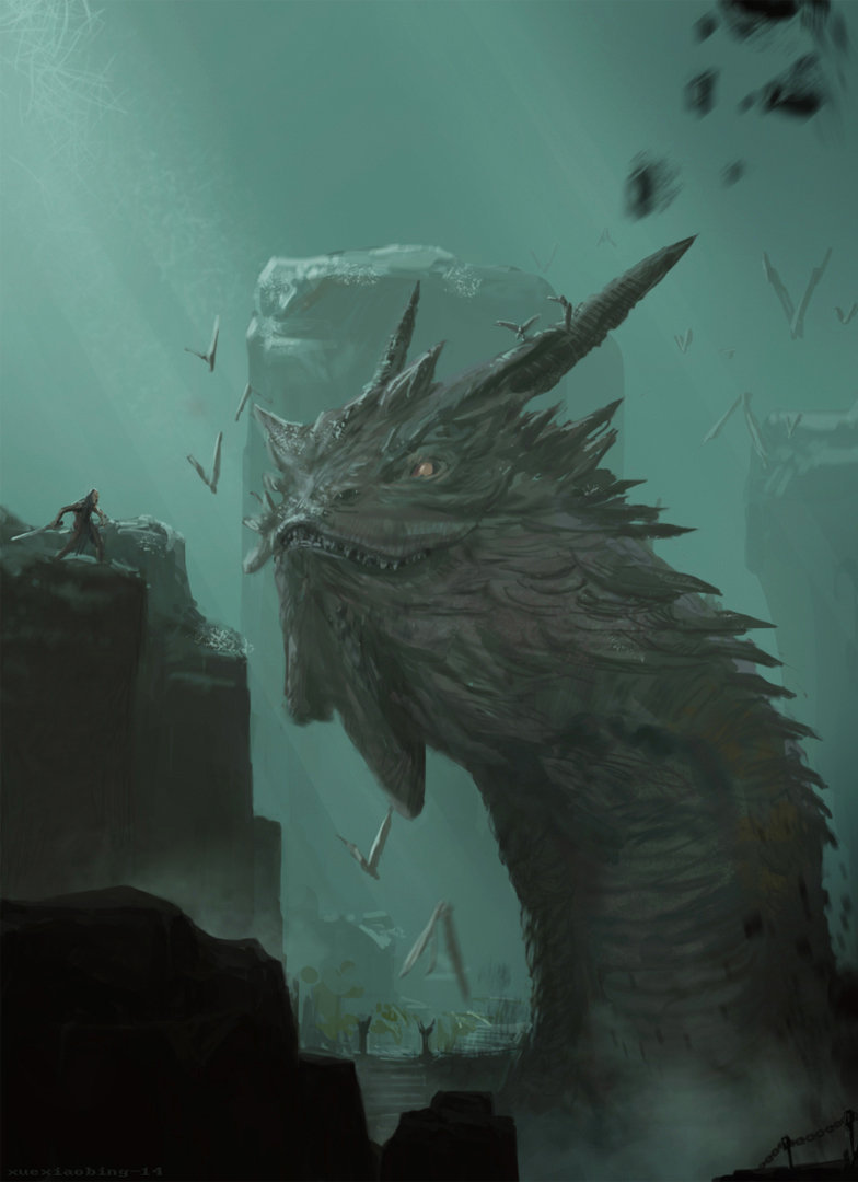 fantasy-art-engine:  Dragon Illustrations by Xue Xiaobing