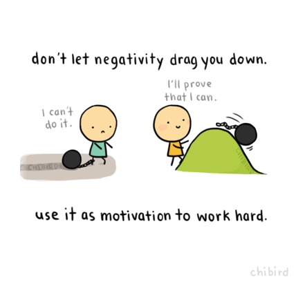 chibird:Don’t let negative thoughts bog down your days. Dispel a few of them and maybe you’ll see a 