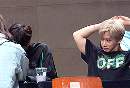 bunnywonho:when you can dish it out but you can’t take it ft. wonho’s very hard muscles