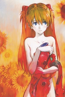 supertabbychan:Asuka by Yoshiyuki Sadamoto~