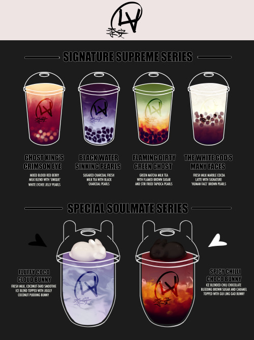 L∀ [李安] Boba menu ✨✨The Signature SUPREME Series You may have seen a certain someone drinking