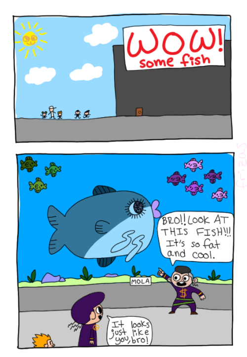 frizas:a little jolyne goes to an aquarium