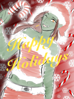 gentlefemdomlass:  Leila wishes you all Happy Holidays!!Also she has become addicted to candy canes!! 