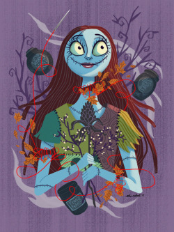 acaballz:  Sally One of my portrait pieces for the “Nightmare Before Christmas” show at the Perky Nerd. 