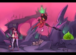 mylittledoxy:  Just a personal treat. Wanted to visualize the Devil girls in a game setting 