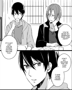 grallais:  Original: はじめてのチュー【凛遙】 First kisses mean a lot, you know! c: 