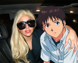 lalondes:  shinji ikari with a fan 