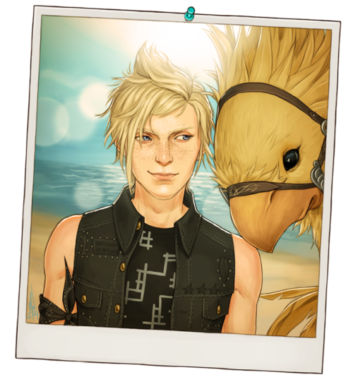 cocotingo: The photobombing never ends (and I’m so in love with Prompto’s face!) So so s