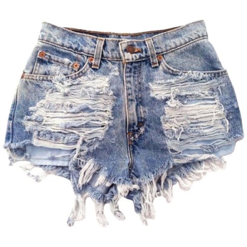 High waisted cut off jean shorts