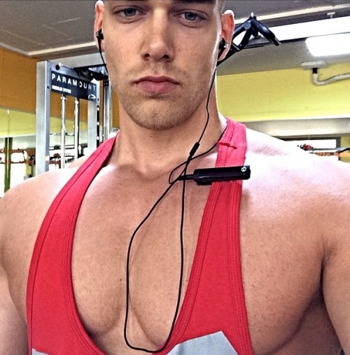 builddudebuild:  My big motivator, Mischa Janiec  Fucking swole chest appreciation post!