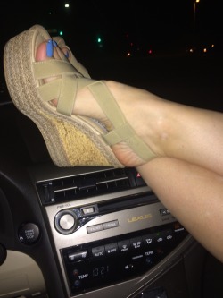 Teasing My Husband While He Drives Us Home From Dinner With Friends.  He Is Still