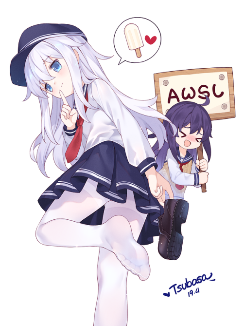 ko-kyo: 【白タイツ】「さあ！アイスクリームを食べる！」/「翼つばさ」のイラスト [pixiv]