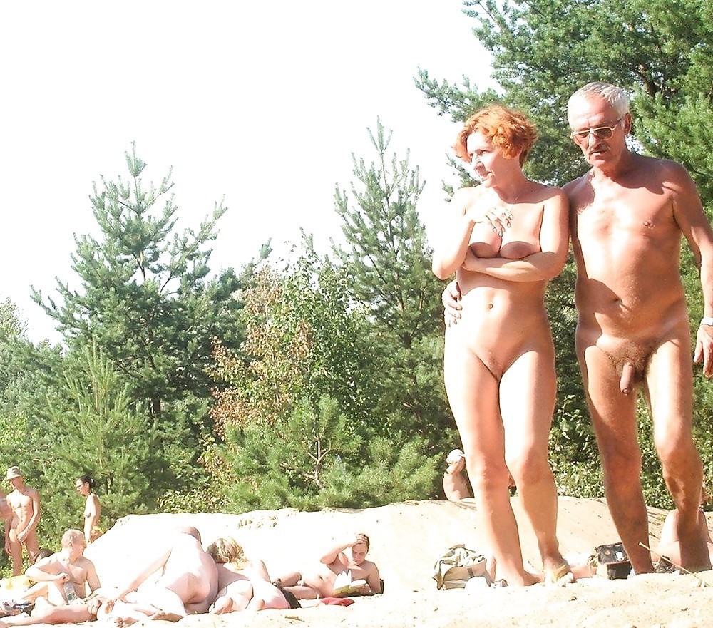 Redhead at nude beach