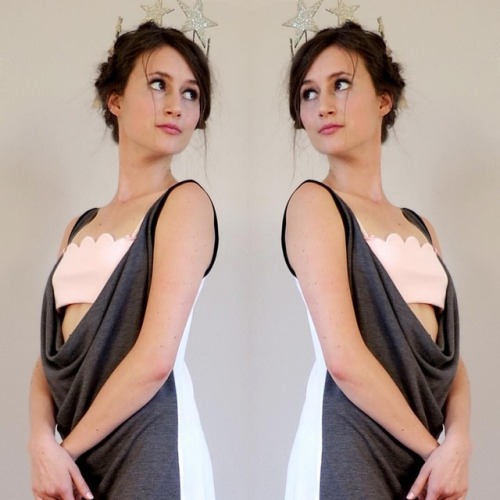 Happy 2018~ Our bi-colored Medallion Spine Dress + cameo pink Scallop Bralette make the most comfy/c